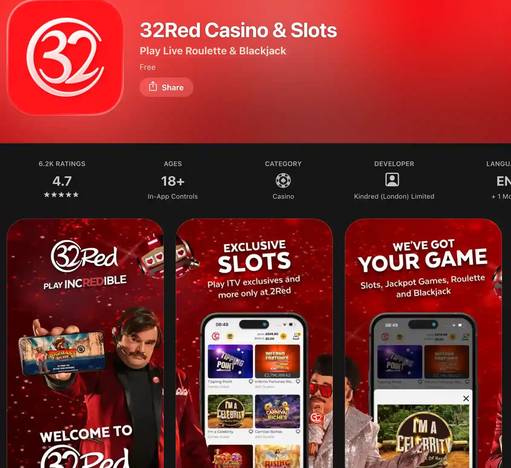 32red app screenshot.webp