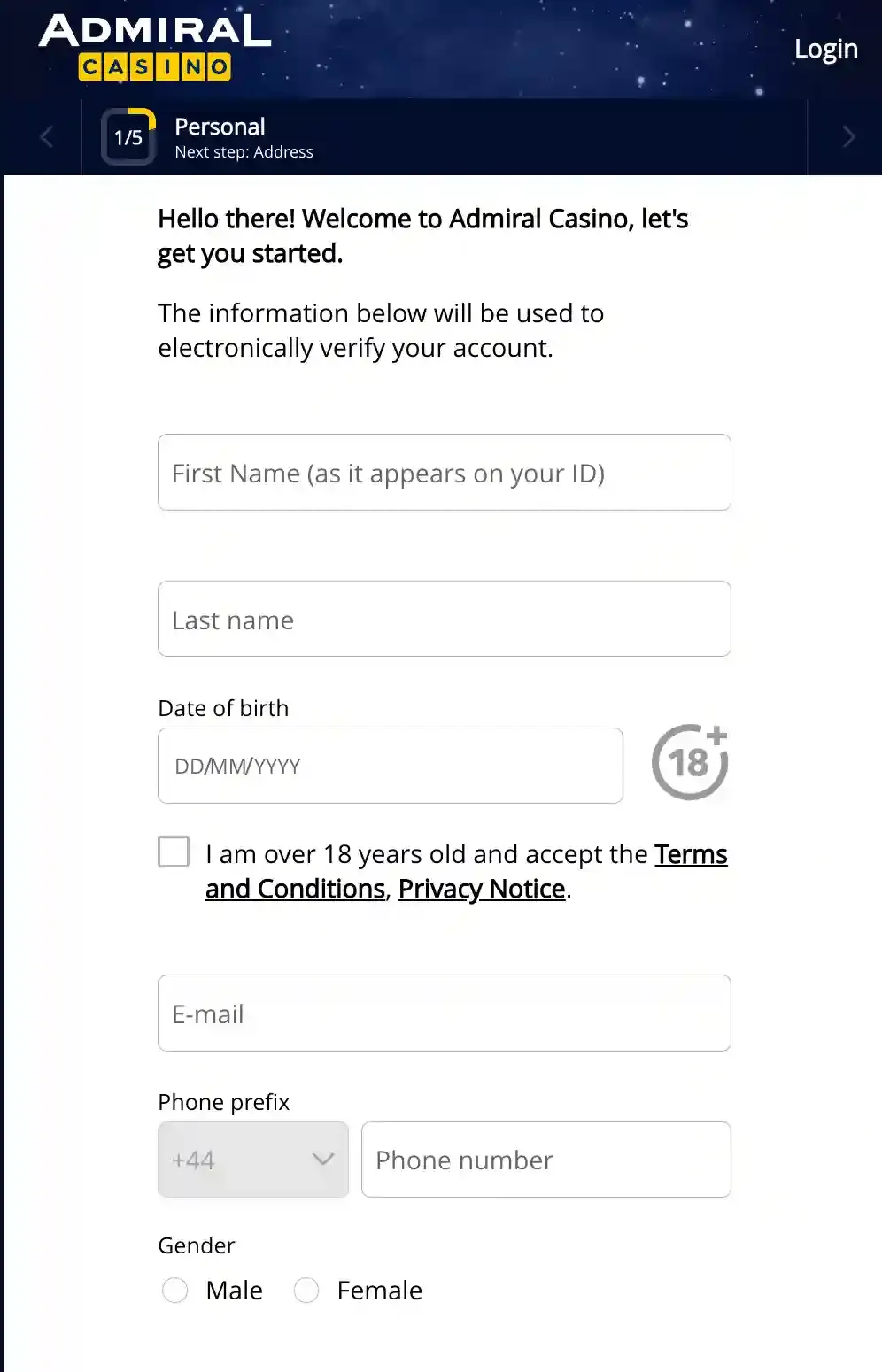 Admiral Casino join screenshot.webp