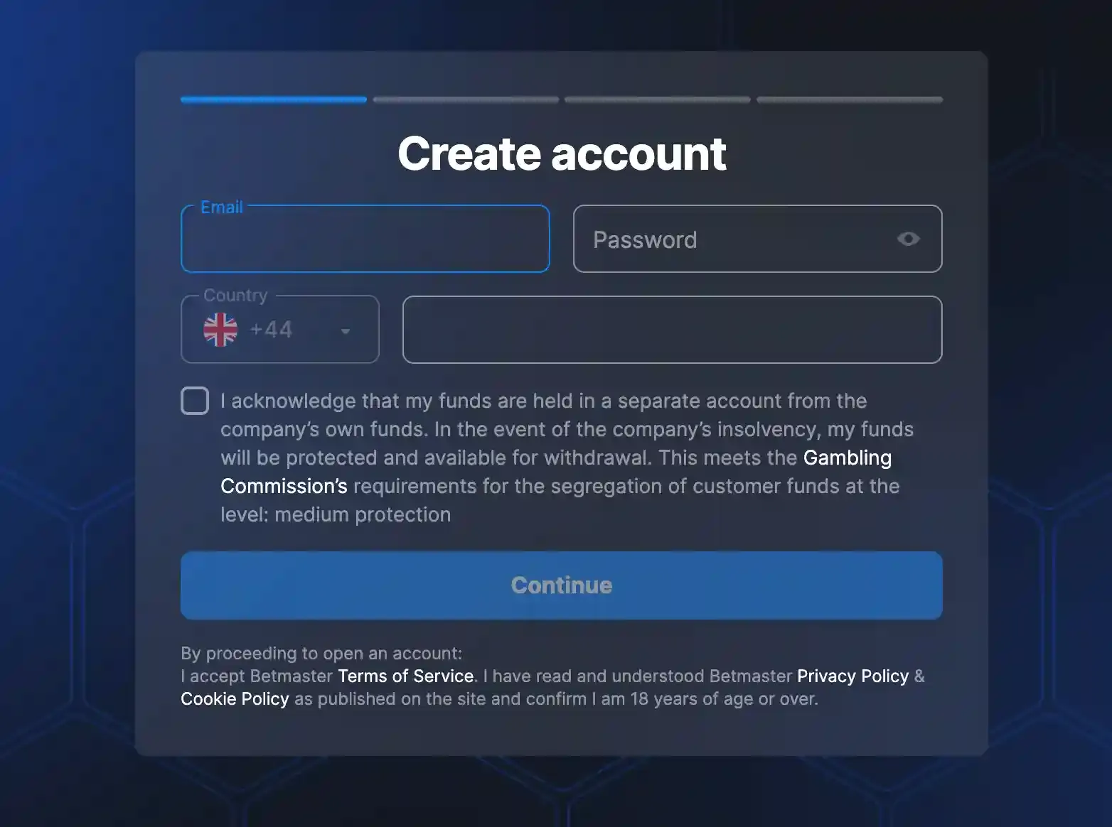 BetMaster join screenshot.webp