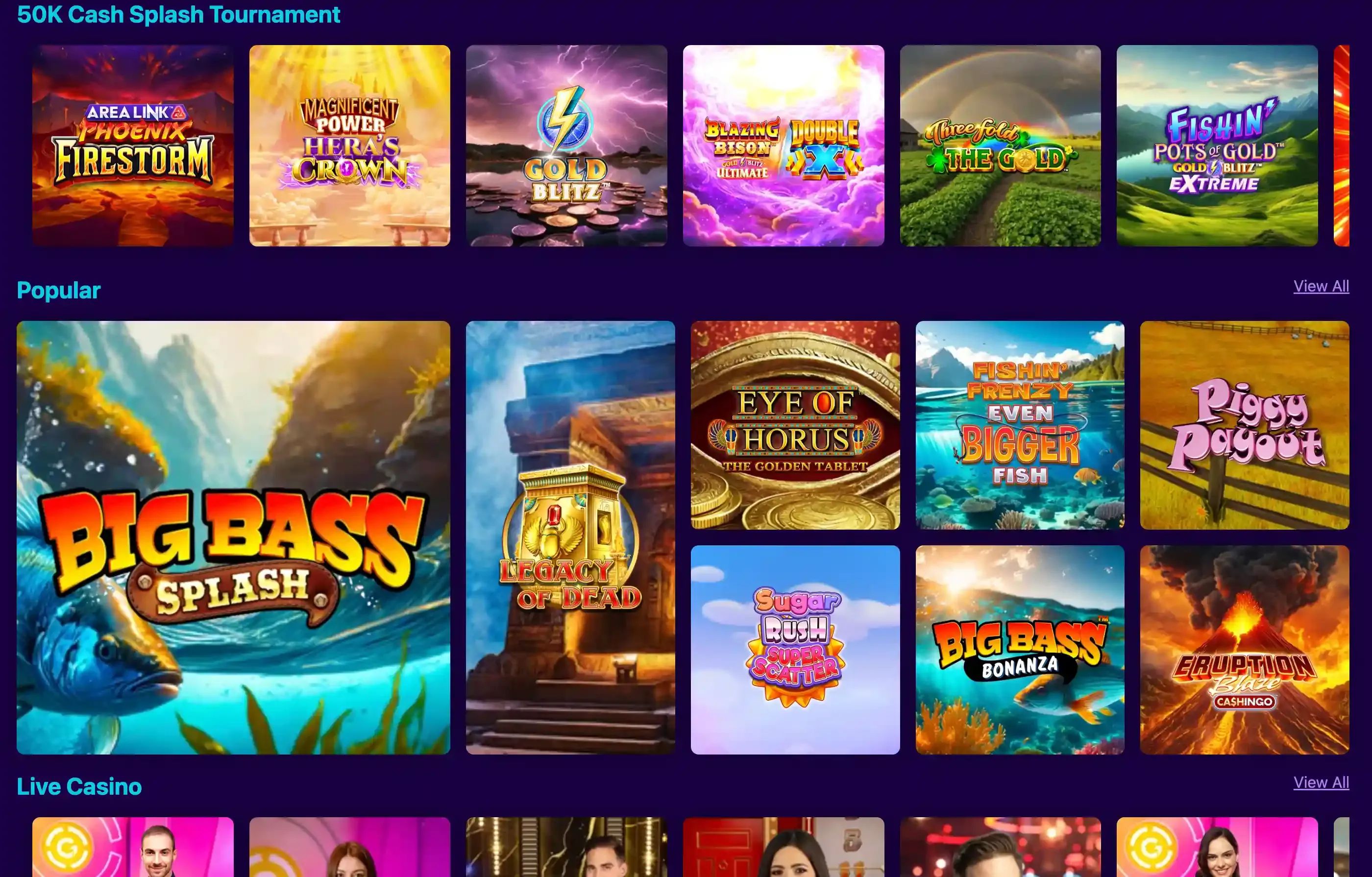 Magical Vegas games screenshot.webp