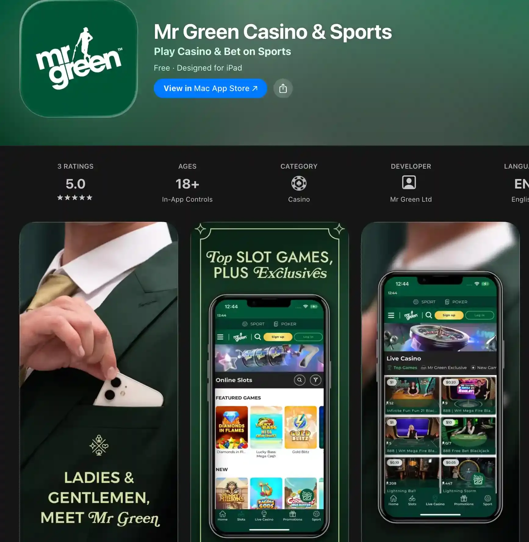 Mr Green app screenshot.webp