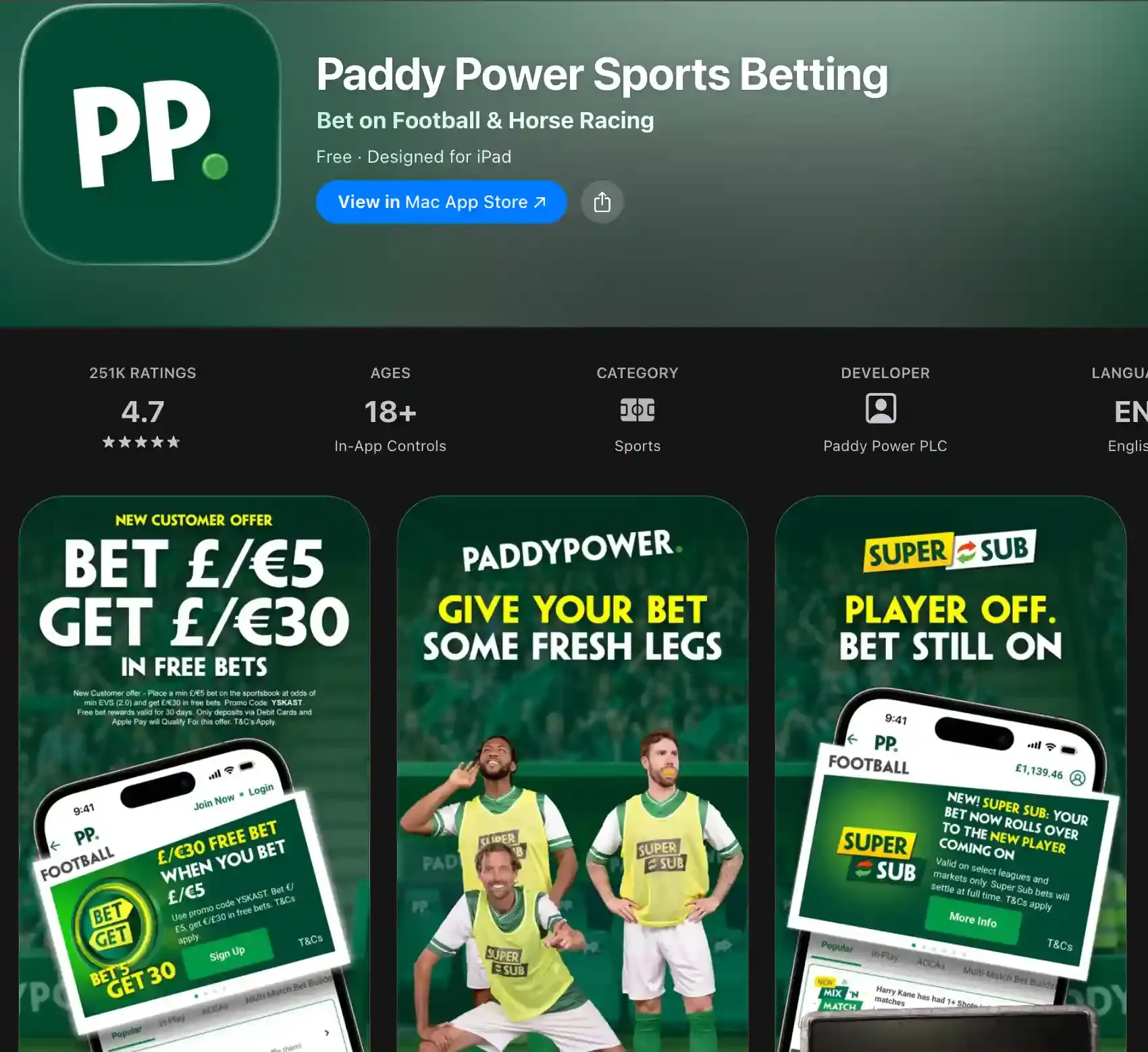 Paddy Power app screenshot.webp